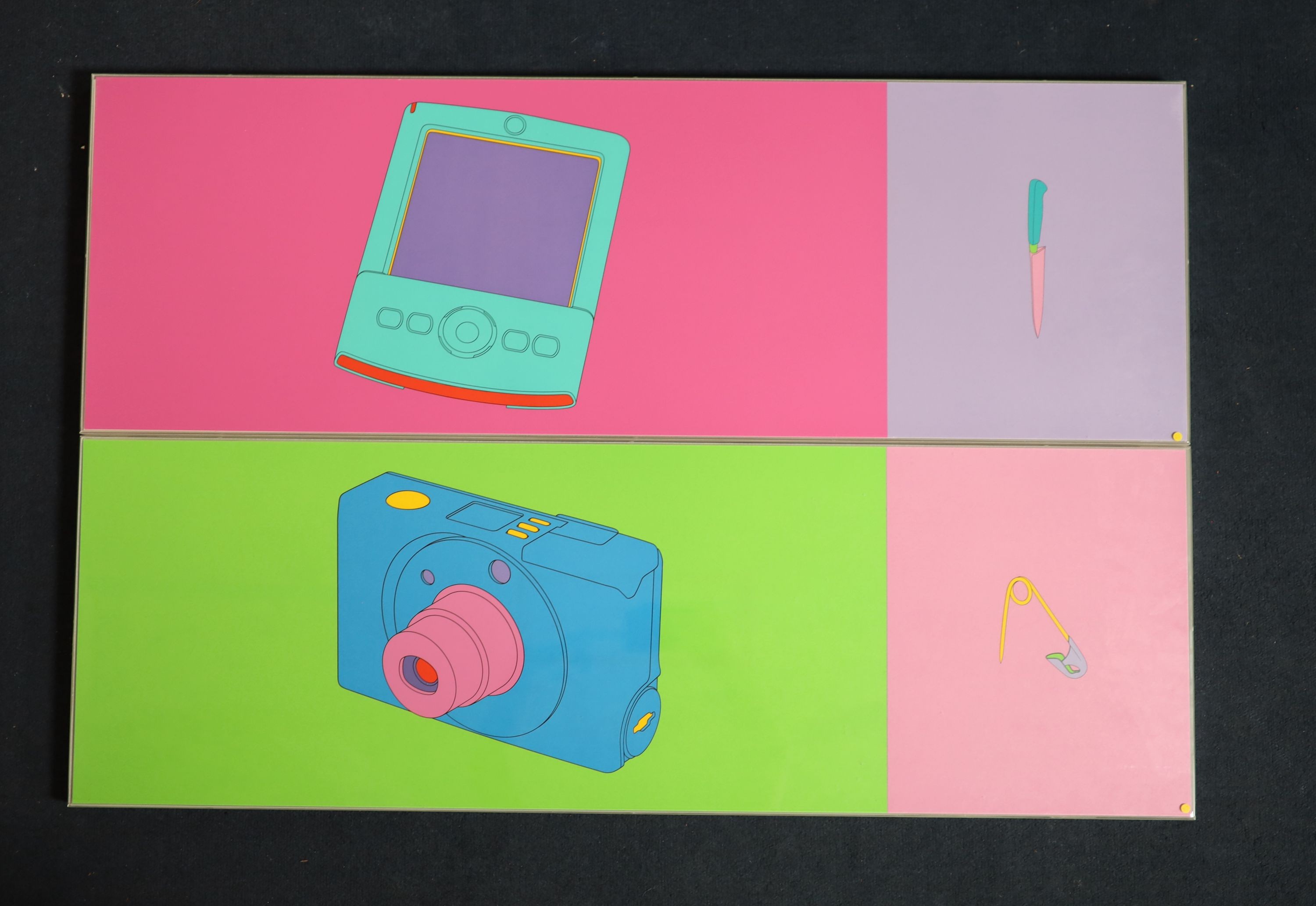Michael Craig-Martin (Irish, 1941-), Folio, 2004, Set of 12 screenprints, 33 x 100cm.